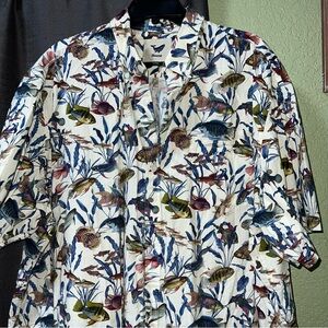 Yiume Mens Tropical Hawaiian Button Down Shirt Nature Collector